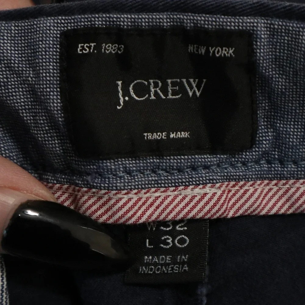 J Crew Mens 484 Slim Fit Chino Pants 32x30 Blue Stretch Casual Preppy‎
